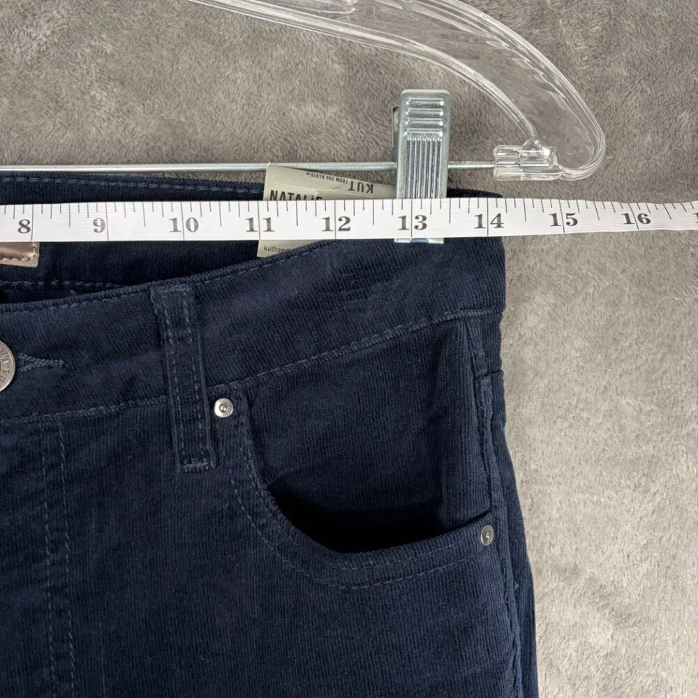 KUT From the Kloth Natalie Bootcut Corduroy Pants Women’s 0 Navy Y2K NWT Classic - Picture 6 of 8